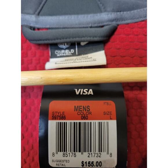 Nike Gray Arizona Cardinals NFL Mock Neck Full Zip Men's Jacket Size L NWT - Picture 6 of 6